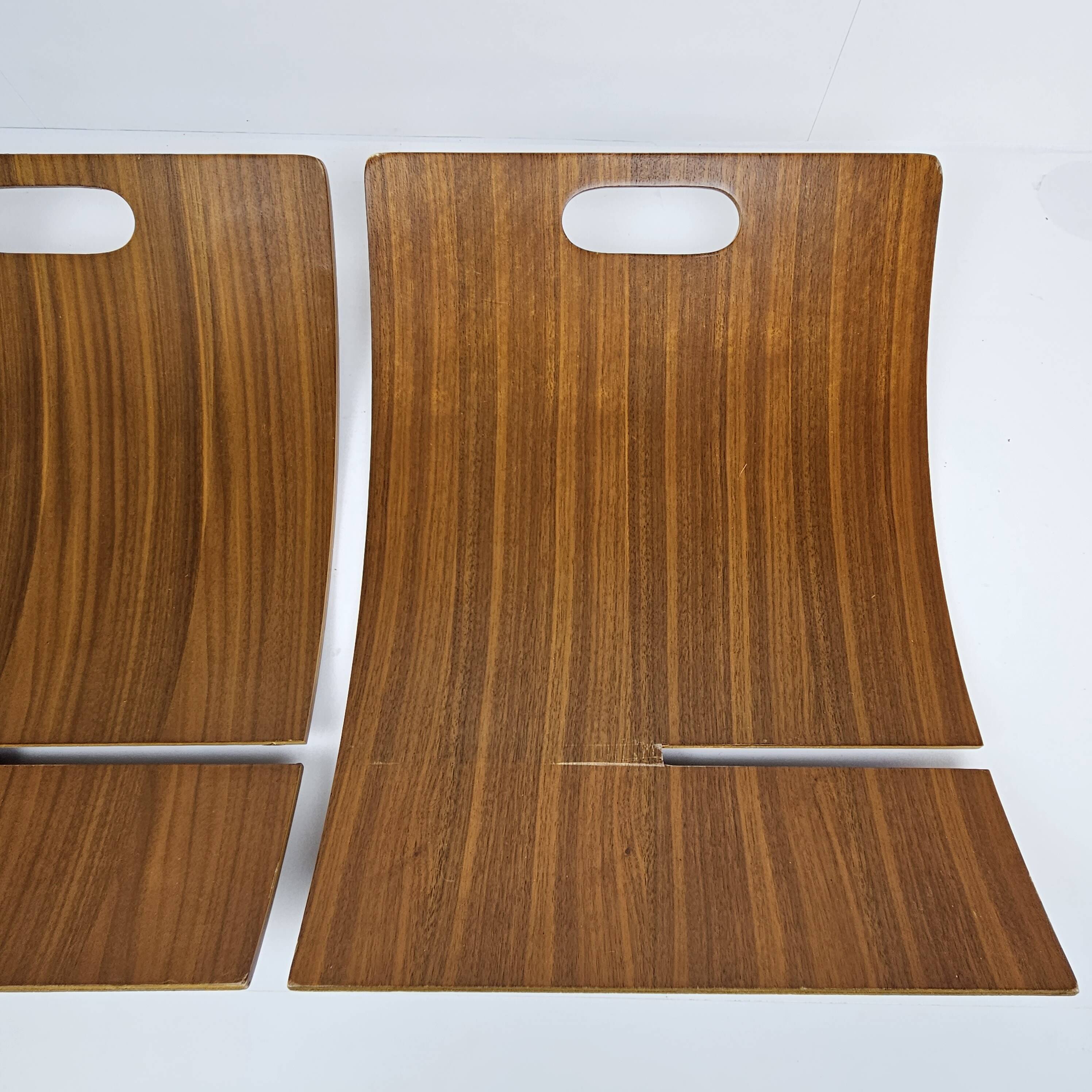 Scandinavian Magazine Rack in Teak Veneered Plywood, 1970's