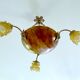 Art Deco pendant light in alabaster marble and bronze,1920s