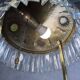 Large Jugendstil desk lamp with crystals