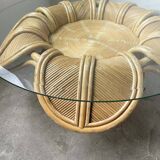 Vivai del sud “flower” rattan coffee table