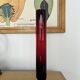 Large contemporary ruby red glass vase