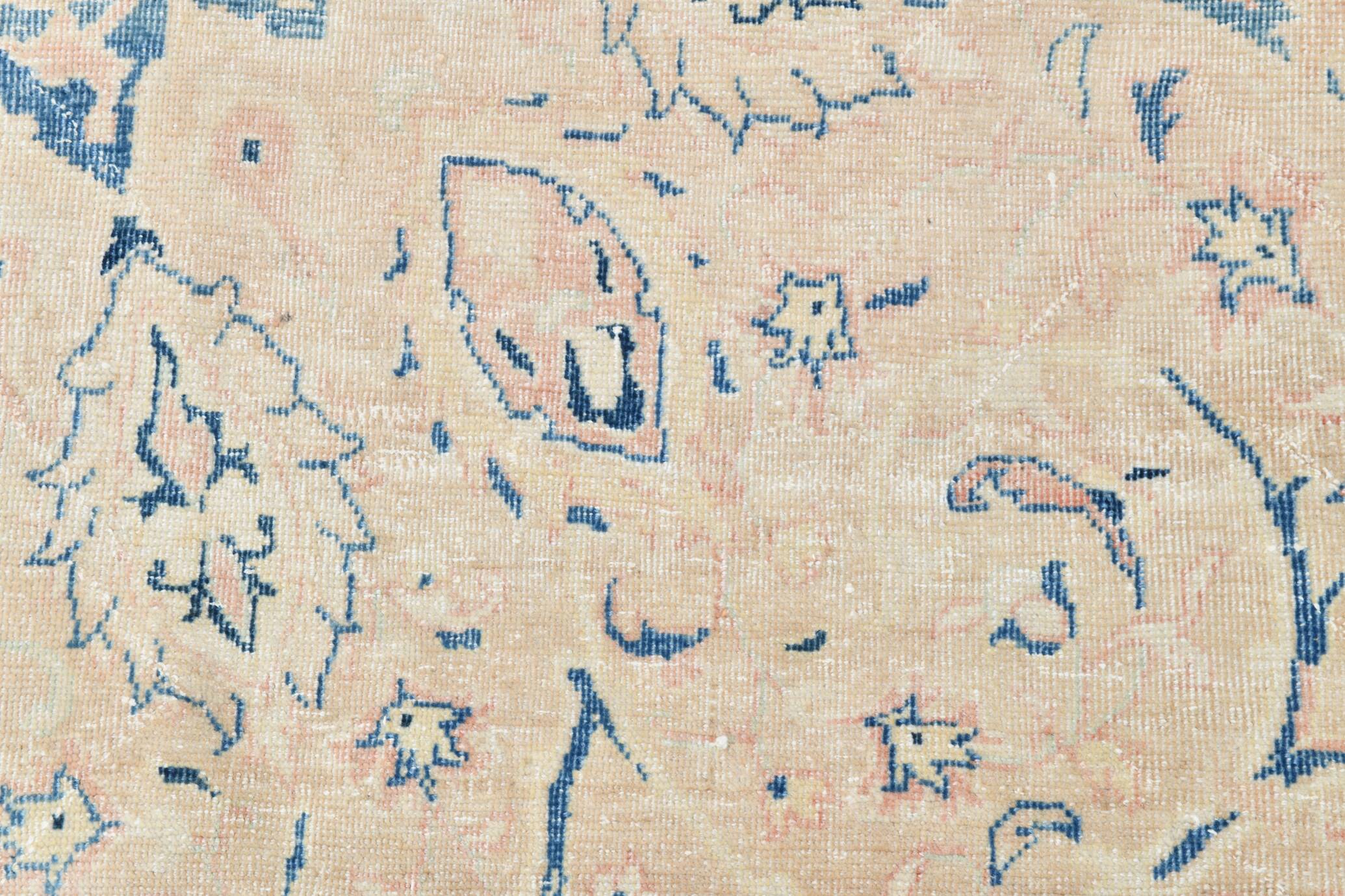 Tapis Vintage Off-White et Rose Poudré, Style Classique, 292x399 Cm