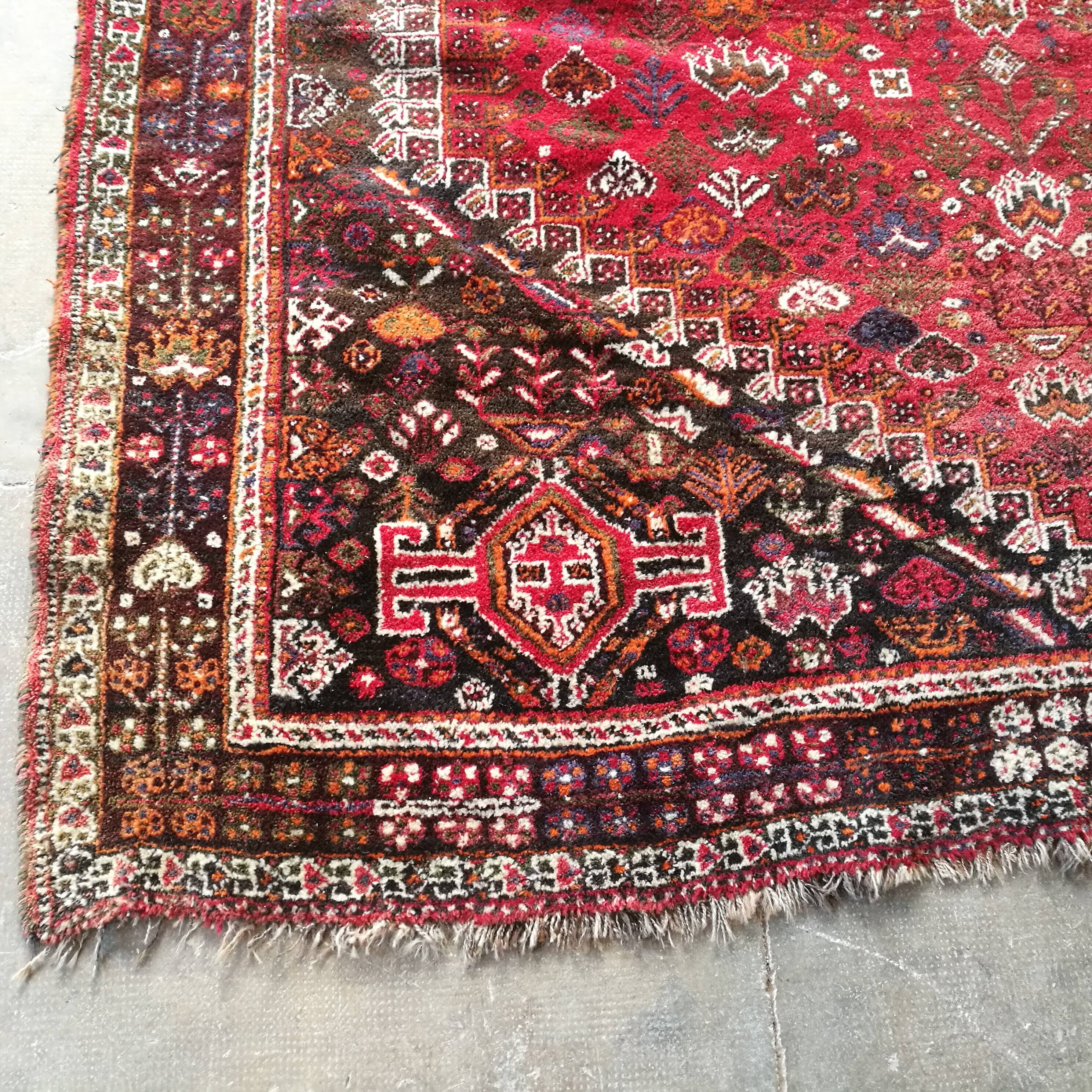 Ancient Persian rug, 285/215 cm, handmade.