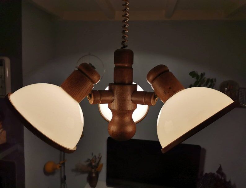 Vintage Steinhauer pendant lamp 3 lamps 80s