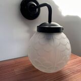 Black art deco wall light