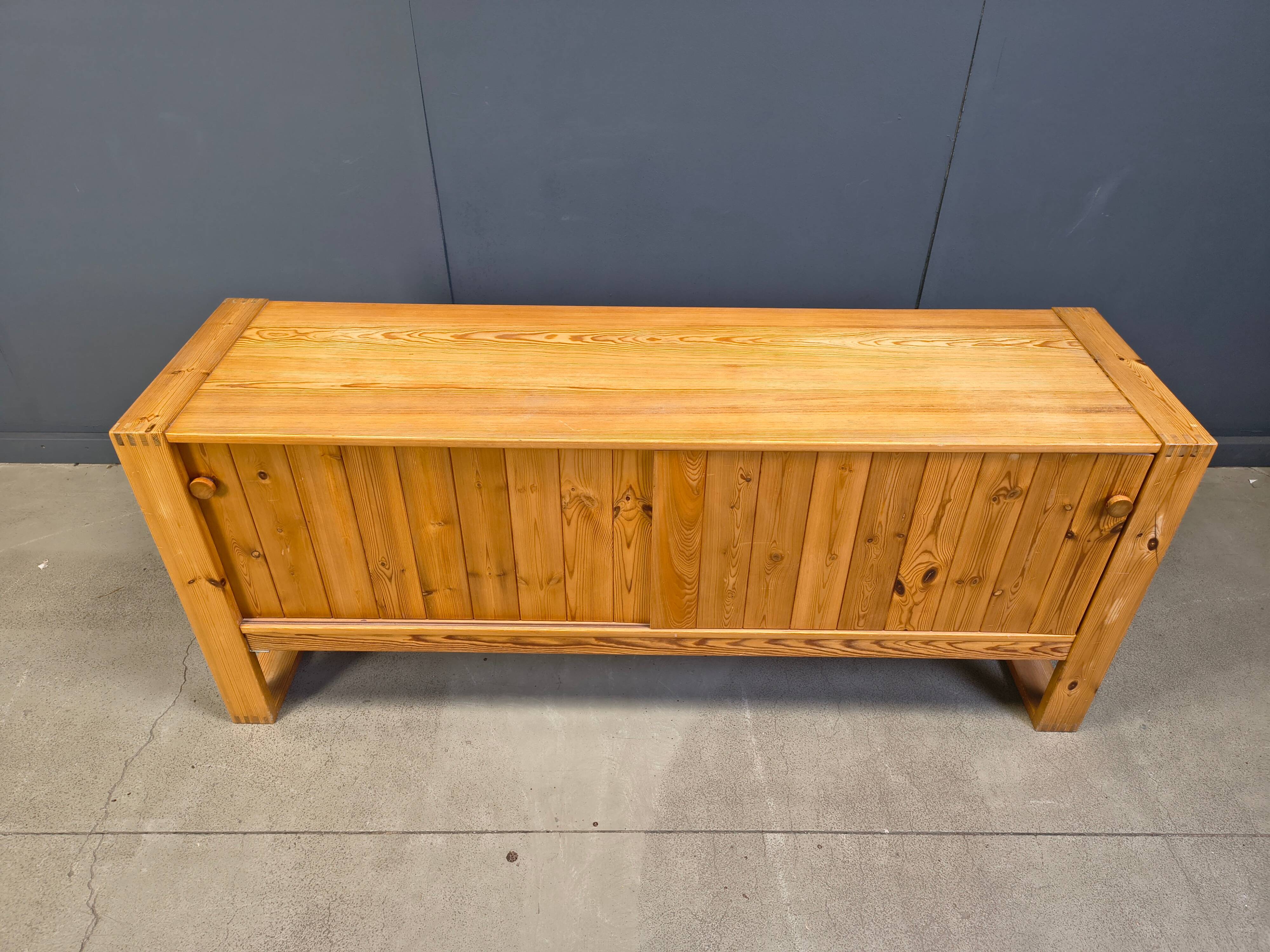 Scandinavian pine wood sideboard, 1960s
