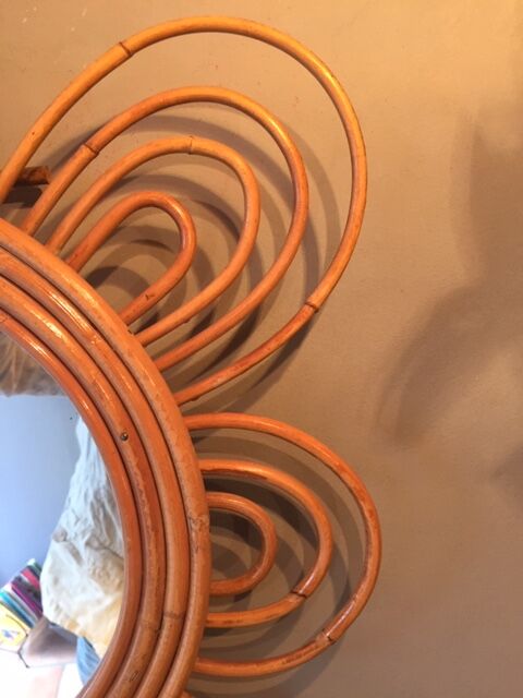 Mirror rattan flower diam 50 cm