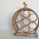 Wicker and rattan bottle holder