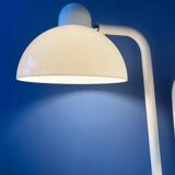 Lampadaire vintage en verre acrylique blanc style spatial