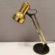 Gold coloured table lamp, Danish from Lyskaer Lighting (LB) 1980s, with black "base"