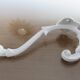 2 white cast iron pads art deco 30s 40s