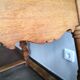 Old country desk feet turned