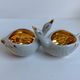 Ceramic pepper shaker in the shape of swans 60s