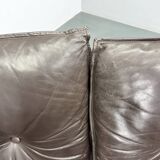 1980s Modular Leather Sofa by TON, Czechoslovakia