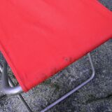 Set of three fabric folding chairs
