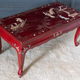 Lacquer coffee table 1960 China red background character decoration