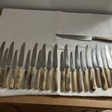 Set of 24 horn table knives