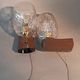 Pair of bedside sconces with RZB leuchten cords 1960 made in Germany