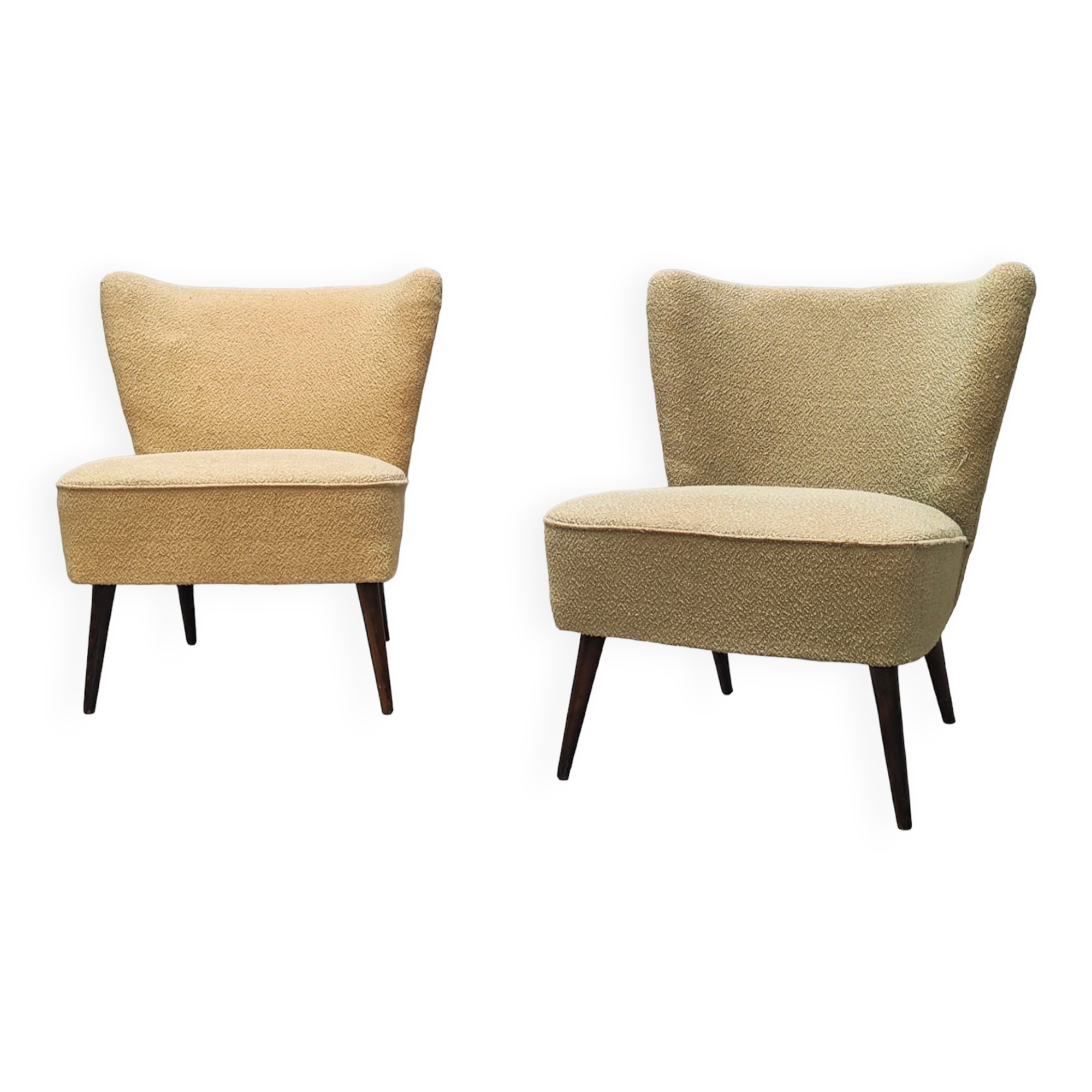 2 mid century cocktail chairs