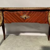 Louis XV style mahogany veneer flat desk
