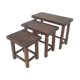 Set of 3 Brutalist Wooden Nesting Tables, Holland 1960s