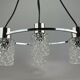 60s 70s lamp fixture ceiling lamp chandelier glass chrome space age