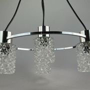 60s 70s lamp fixture ceiling lamp chandelier glass chrome space age
