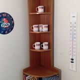 1960s teak corner shelf unit