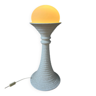 Lampadaire blanc en céramique Mid-Century Space Age par Doria Leuchten