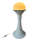 Lampadaire blanc en céramique Mid-Century Space Age par Doria Leuchten