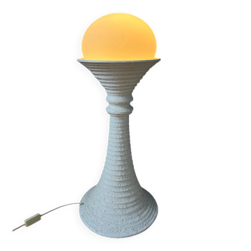 Lampadaire blanc en céramique Mid-Century Space Age par Doria Leuchten