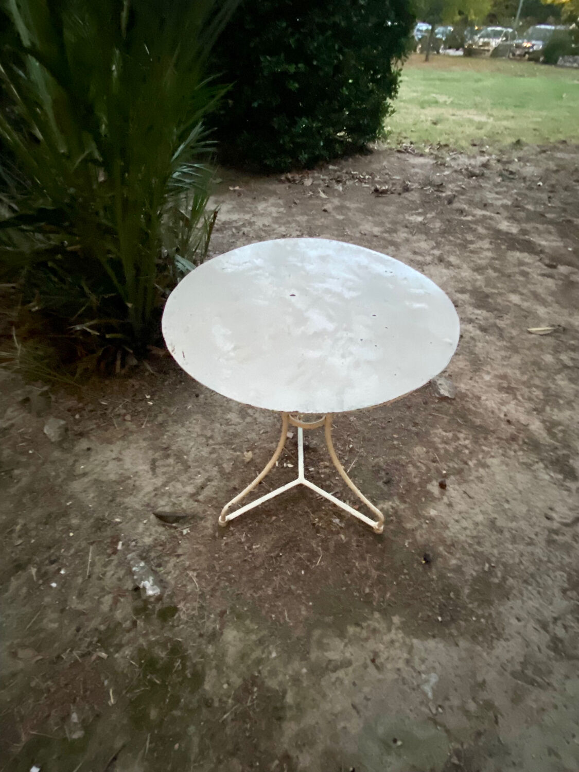 Vintage wrought iron garden table