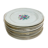 12 assiettes plates Moulin des Loups Orchies