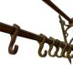 Vintage wall coat rack in copper / hanging coat rack