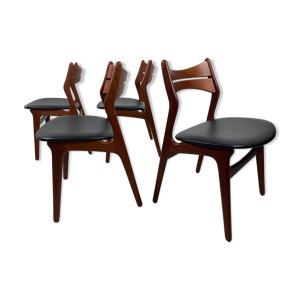 Chaises en teck modèle 130 Erik