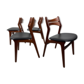 Chaises en teck modèle 130 Erik Buch