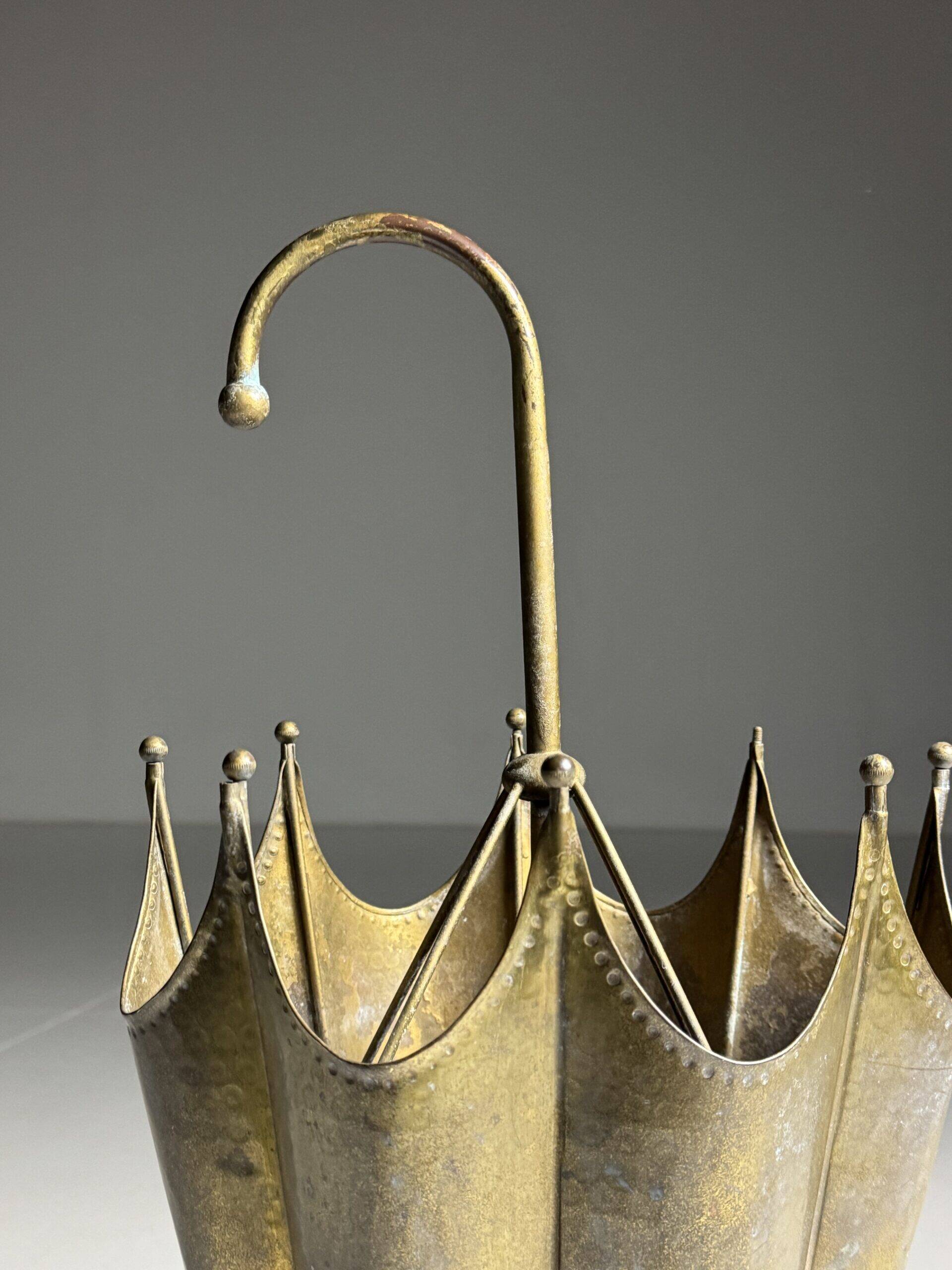 Vintage copper umbrella stand