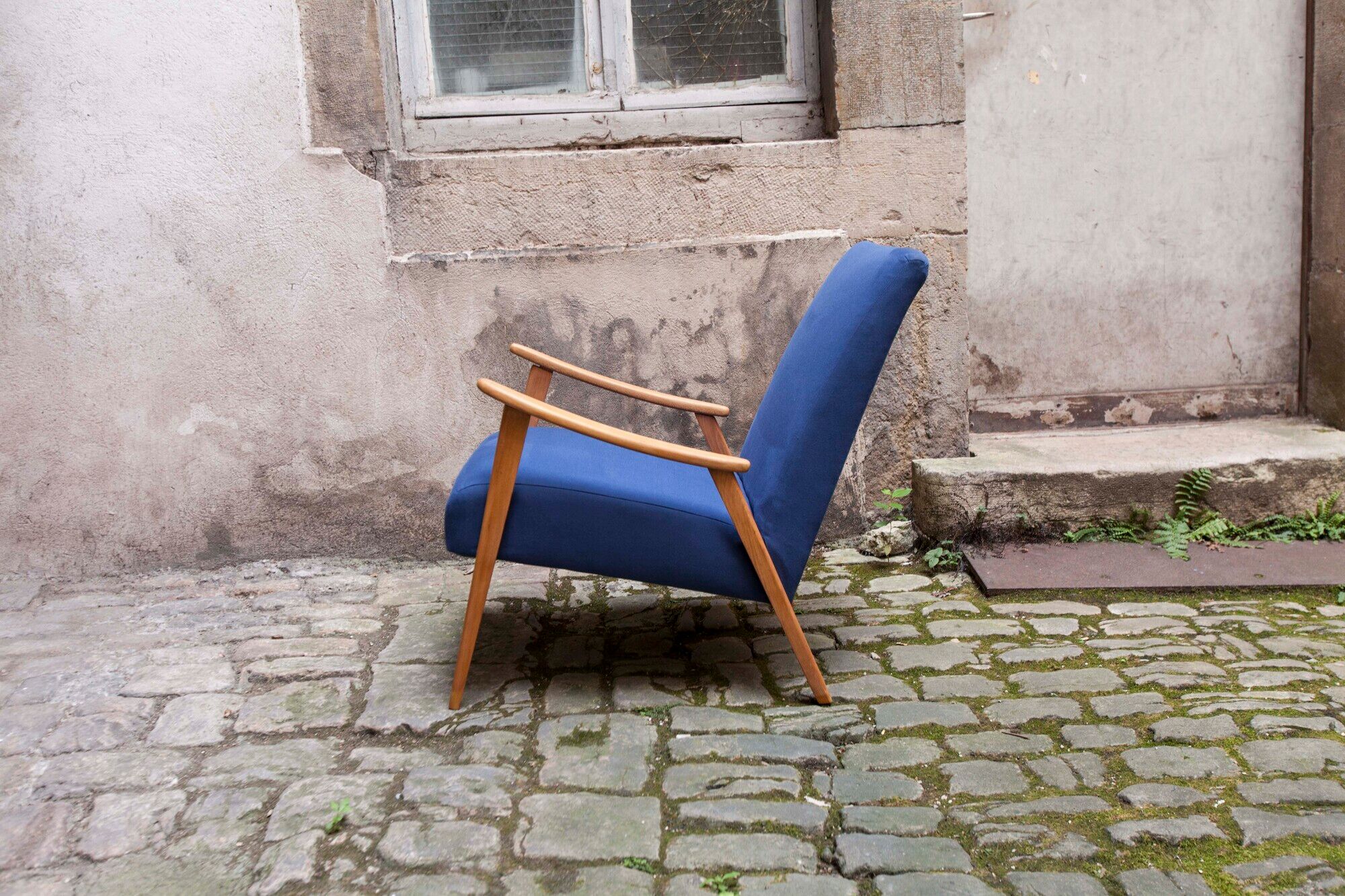 Pair of Scandinavian armchairs from the 60s new fabrics and foam