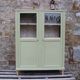 Renovated antique display cabinet – Lizard Green (Pure & Paint)