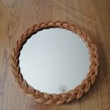 Wicker mirror braid vintage wall