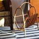 Wicker / rattan vintage magazine holder