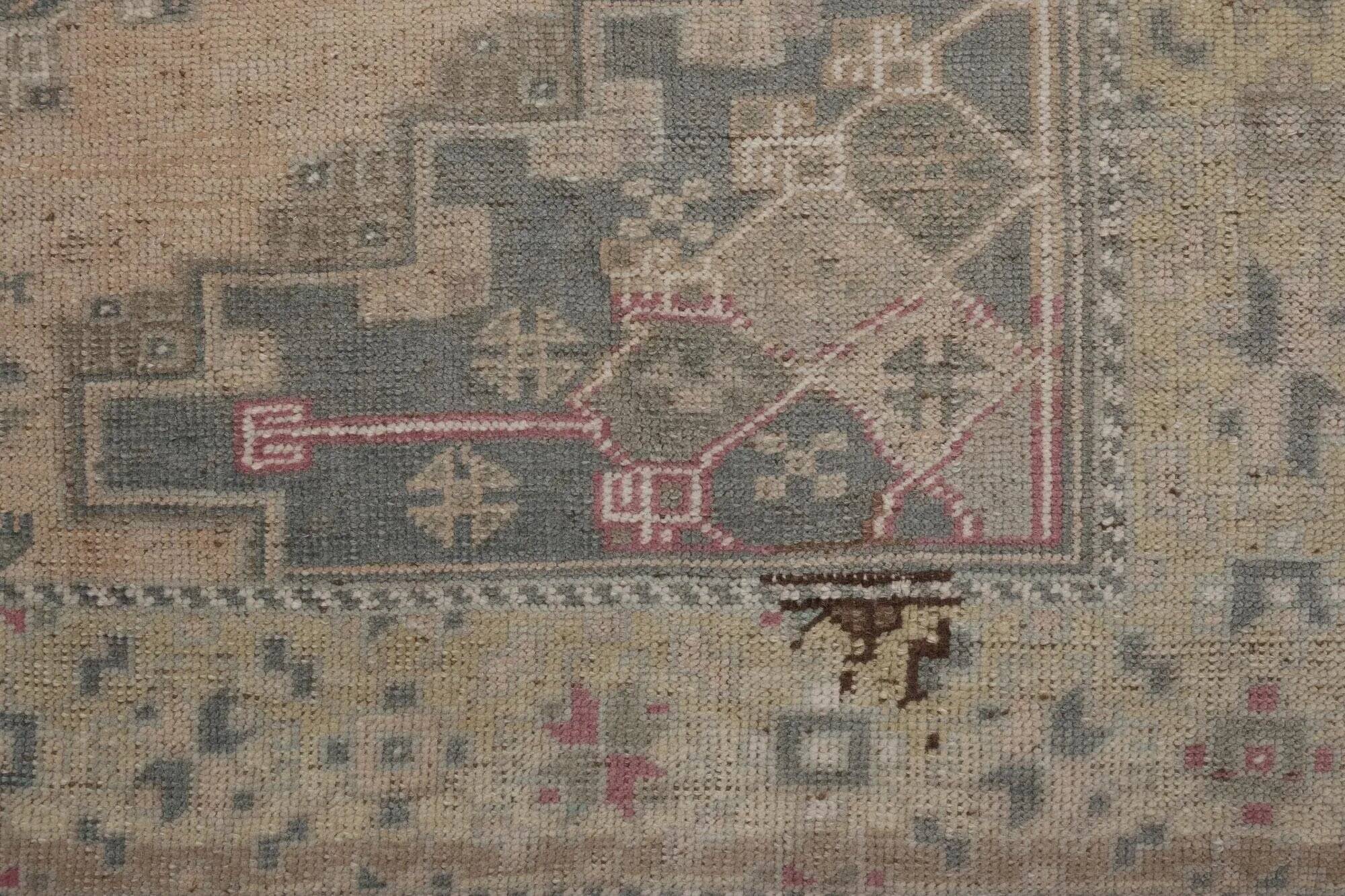 Vintage Turkish hallway rug 141x263 cm