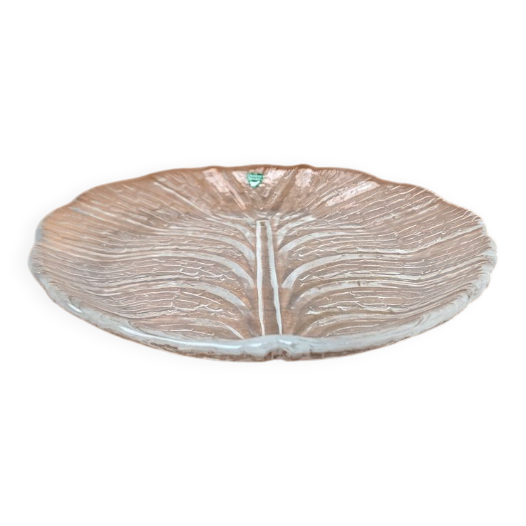 Vintage Swedish glass plate Eden by Orrefors, 1970s.