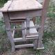Natural wood escrow chair