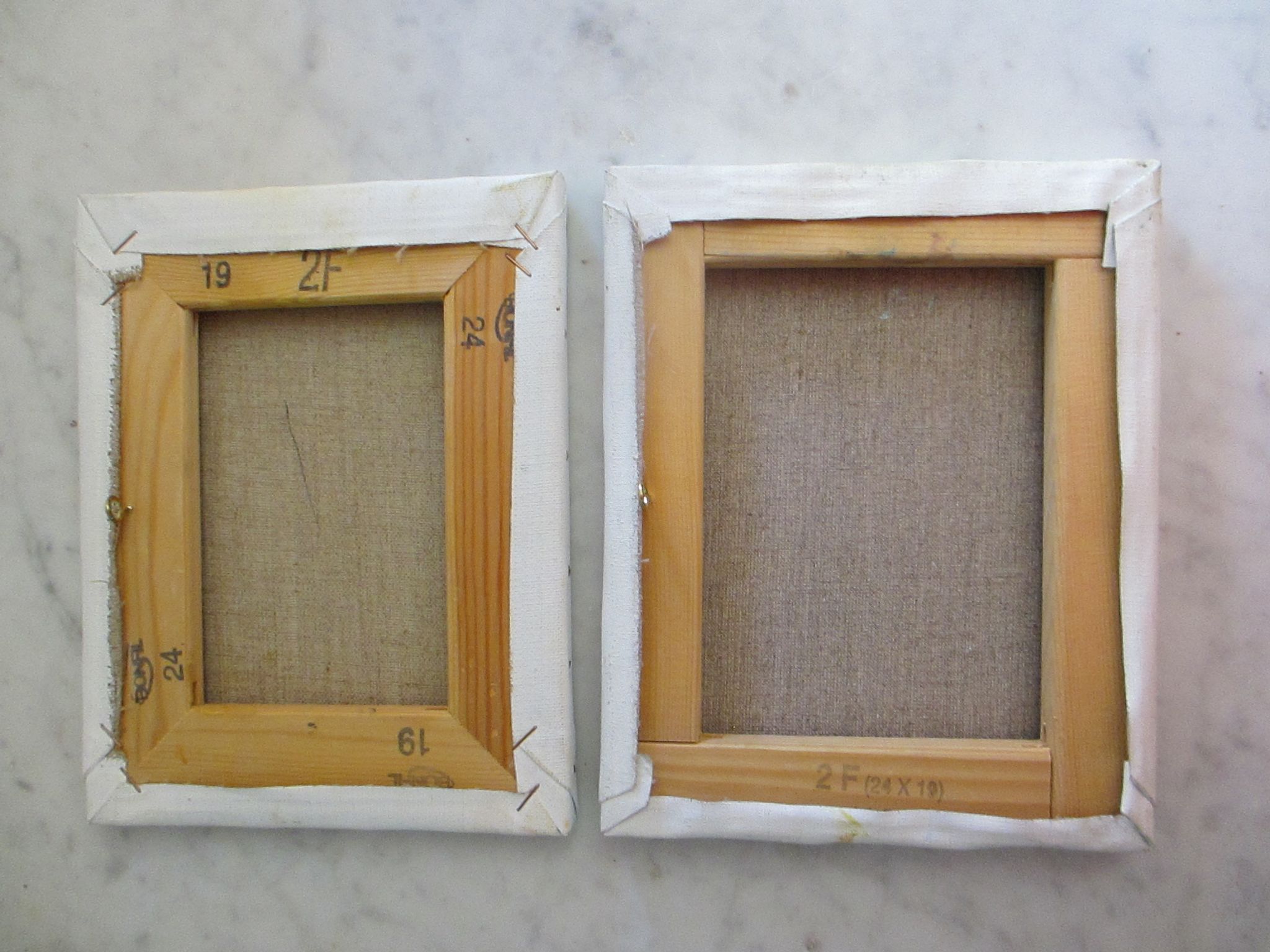2 peintures sur toile
