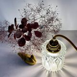 Vintage tulip walking lamp in transparent and frosted glass
