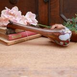 Soliflore vase in glass paste with a lava effect