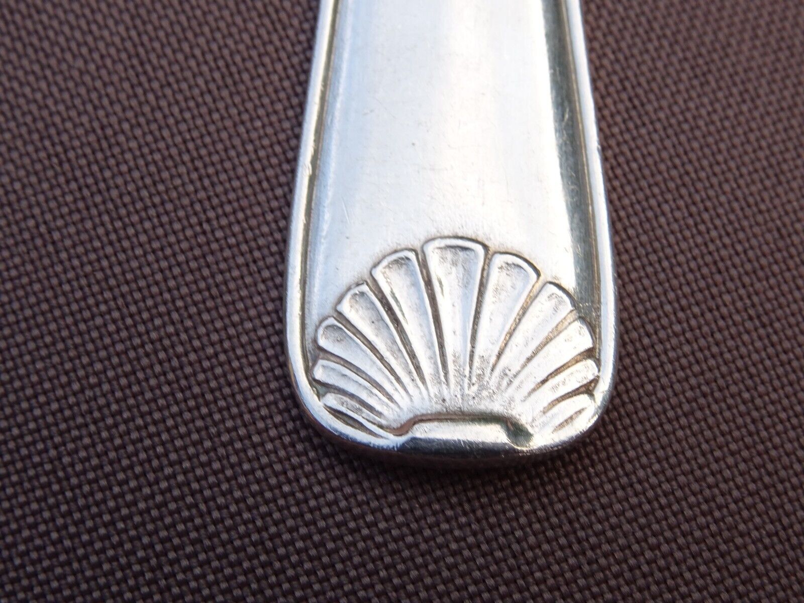 6 silver metal oyster forks shell model