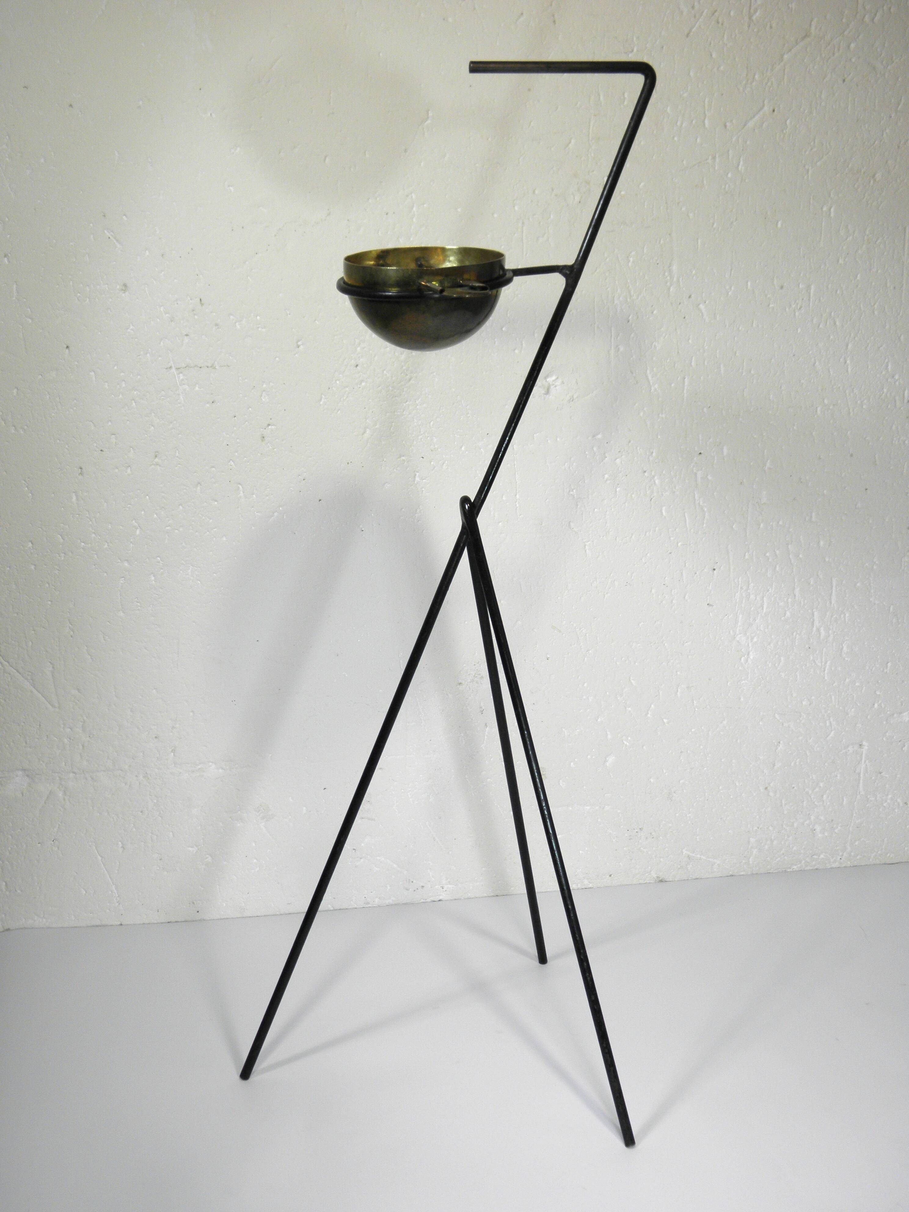 Cendrier sur pied design années 50