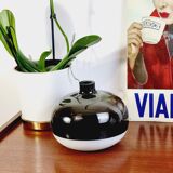 Black and white blown glass vase IKEA
